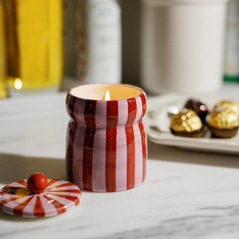 Holiday Cabana Candle Pink Peppermint