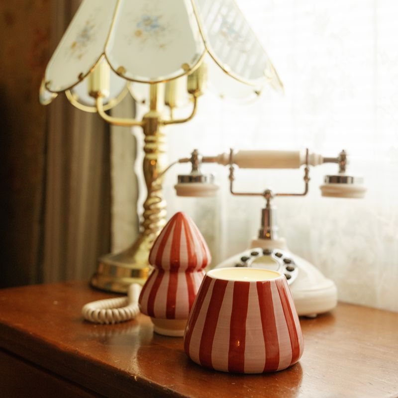 Cabana Christmas Tree Pink Peppermint Candle
