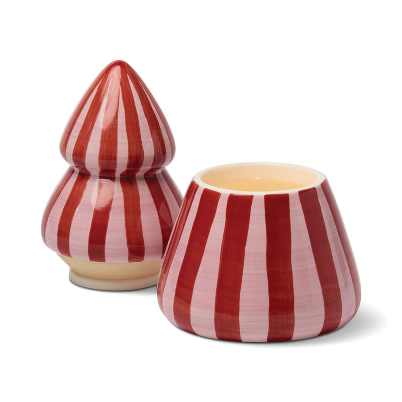 Cabana Christmas Tree Pink Peppermint Candle