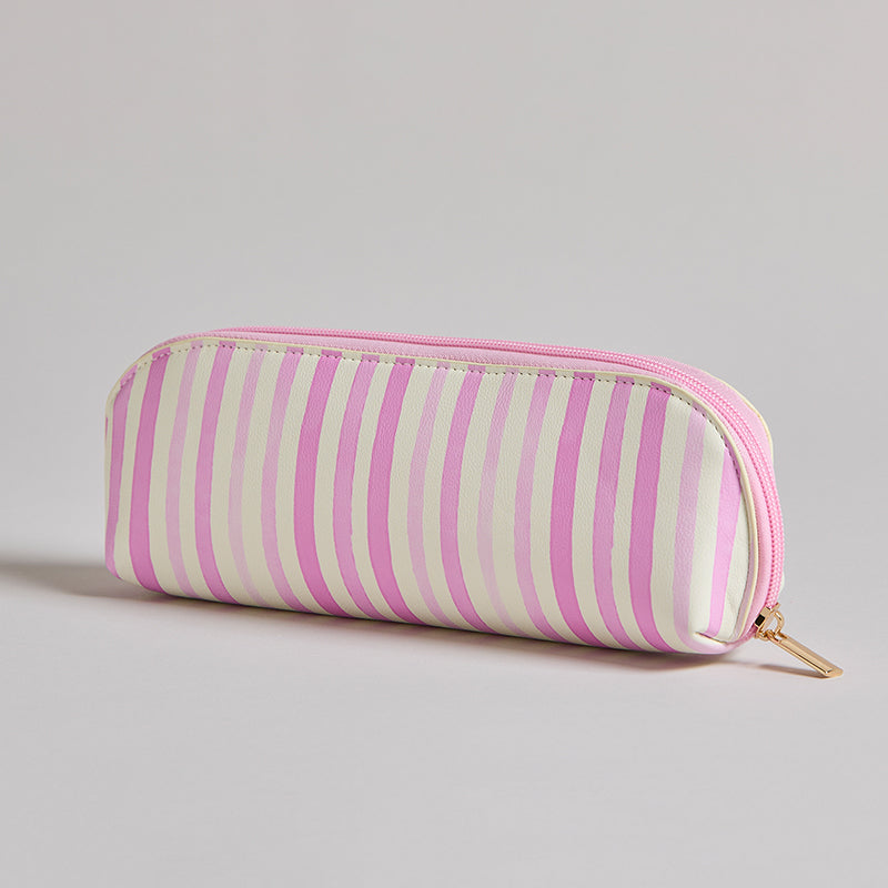 Pencil/Make Up Case Pink Stripe
