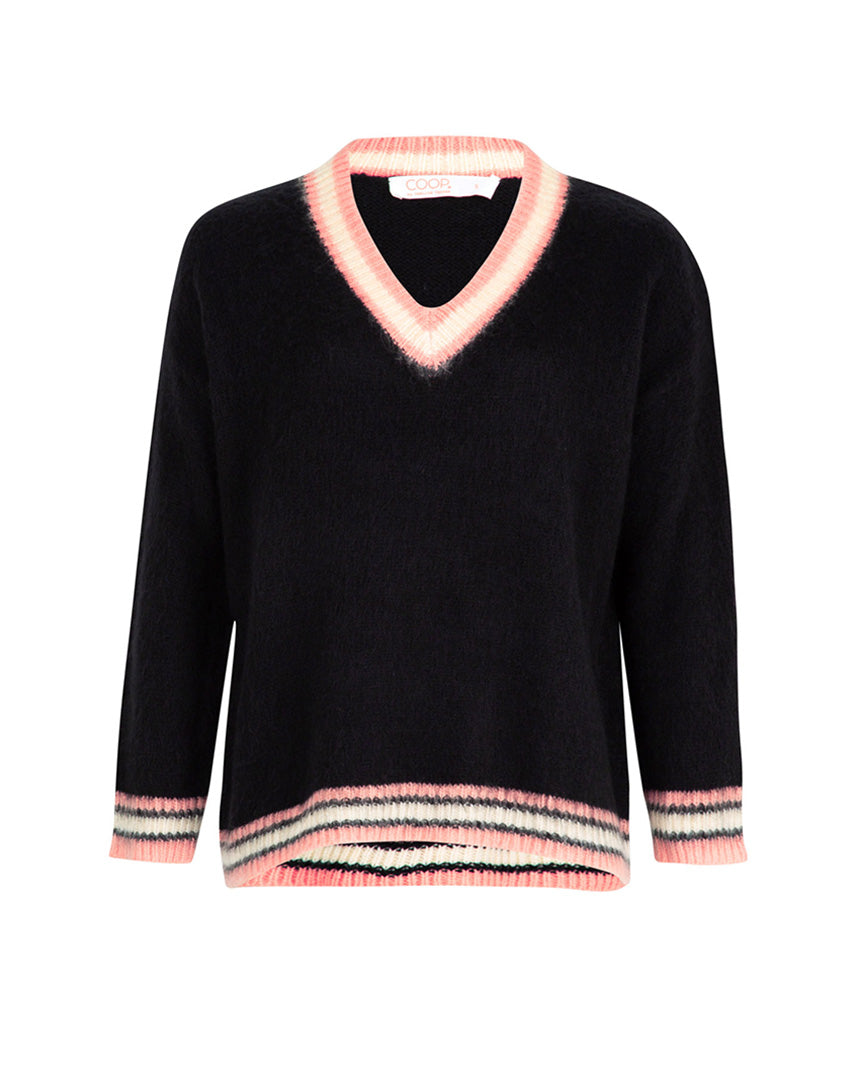 Vee Party Sweater Black