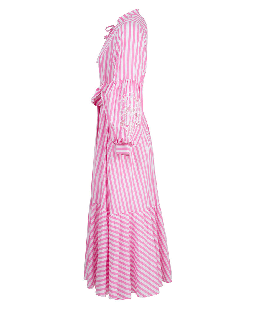 Cut It Out Dress Pink + White