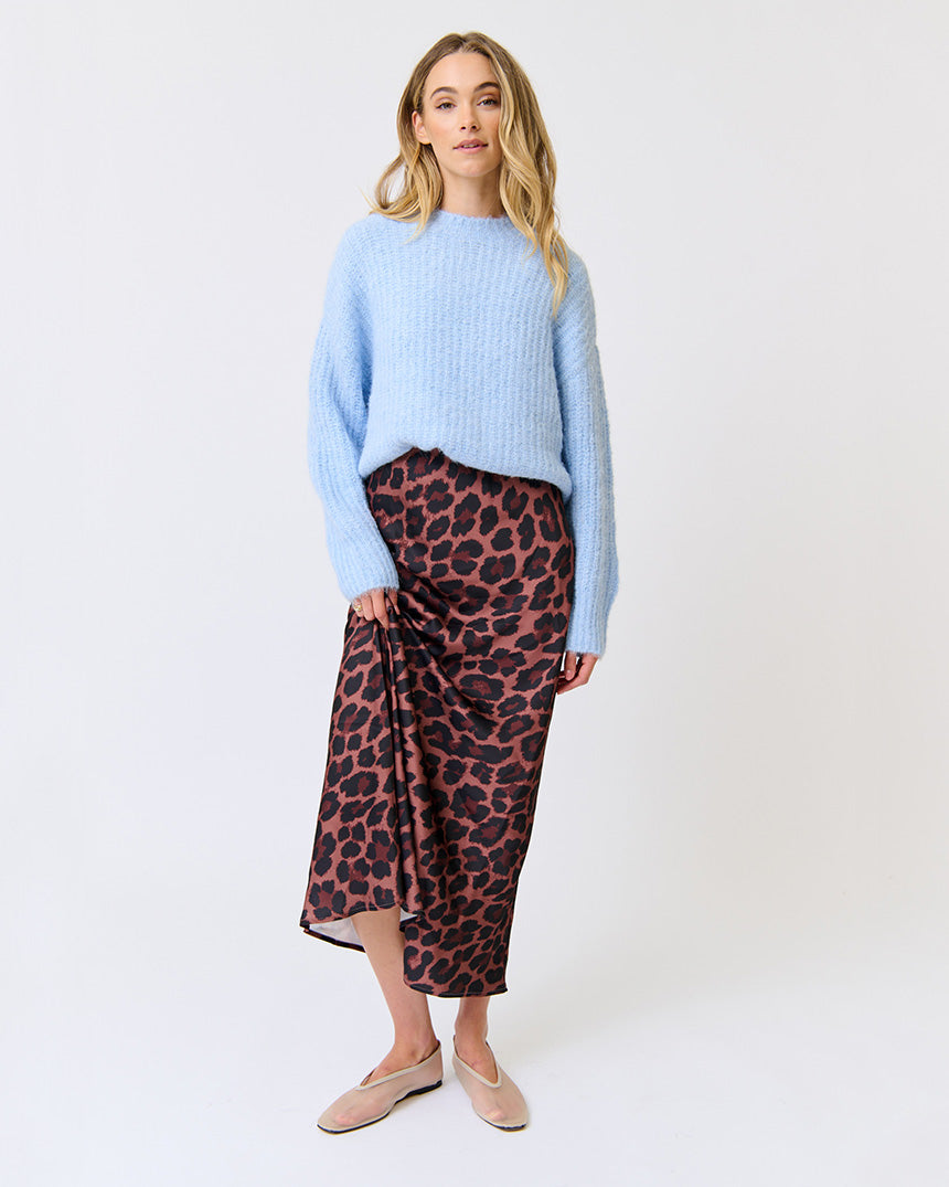 Millie Slip Skirt Coco Leopard