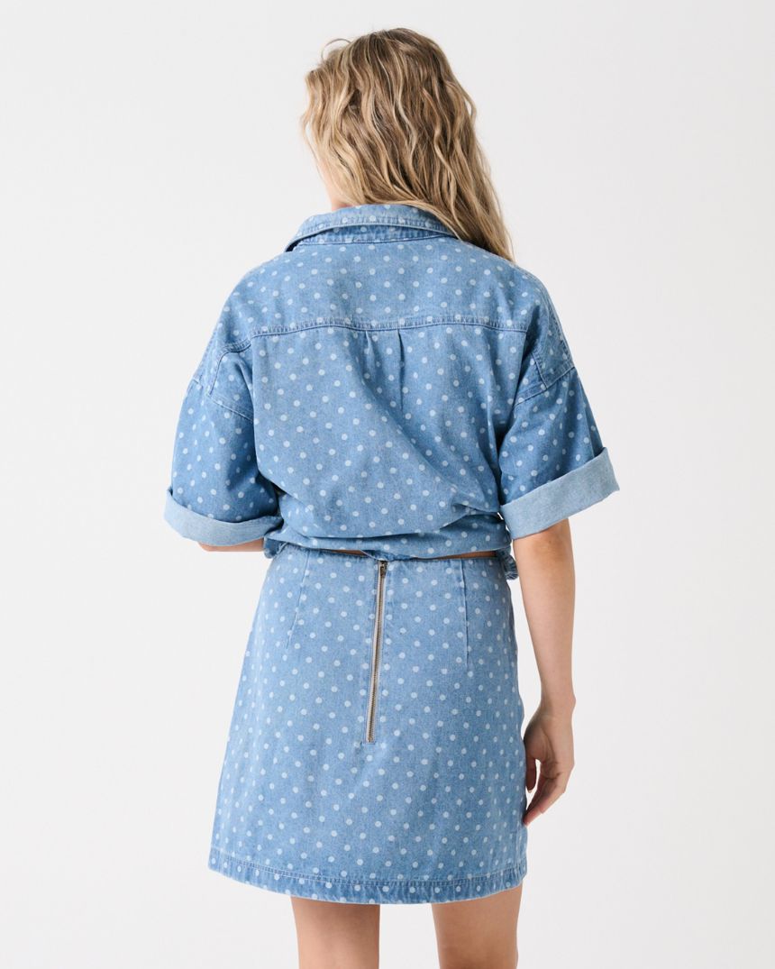 Lenny Skirt Denim Spot