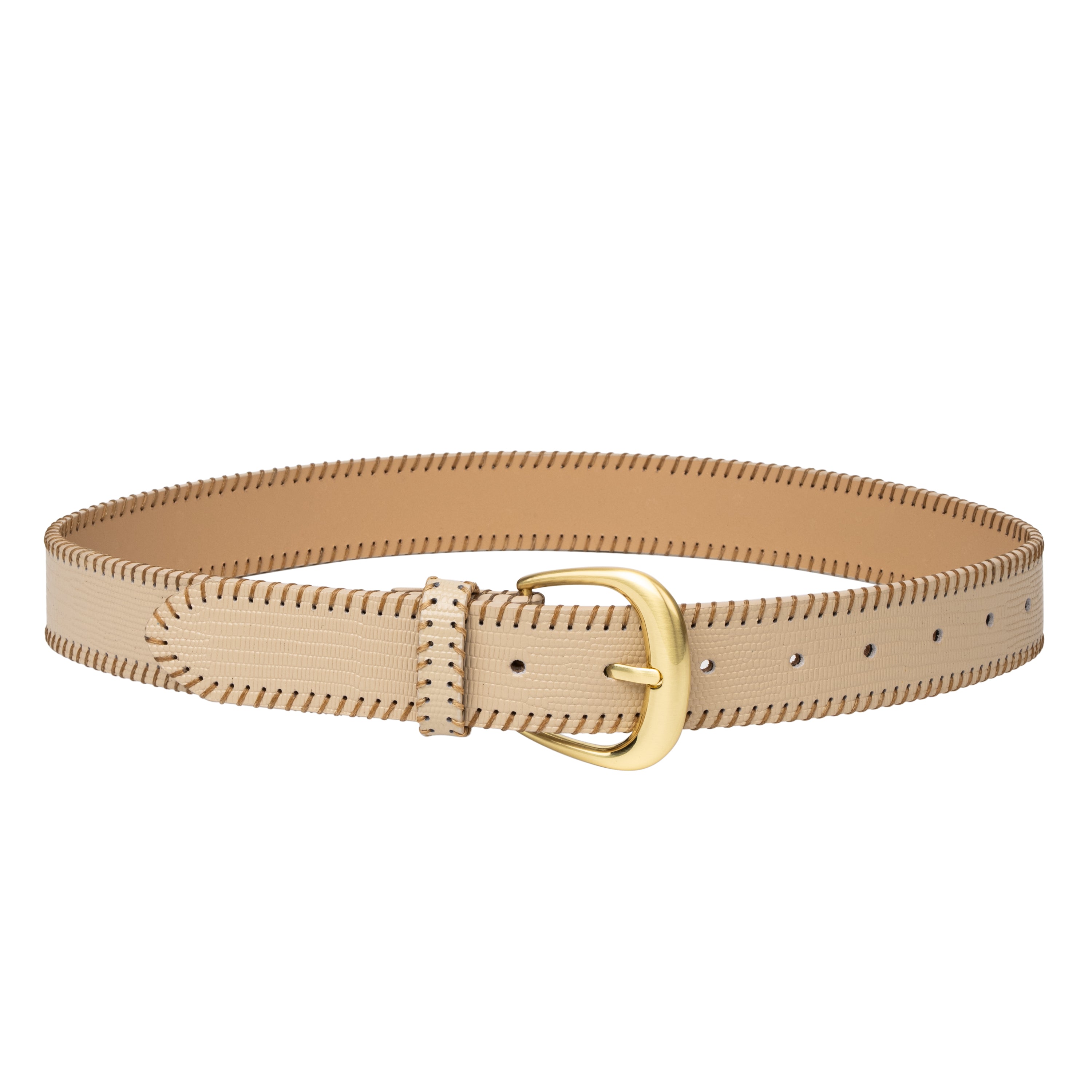 Viano Belt Almond Lizard