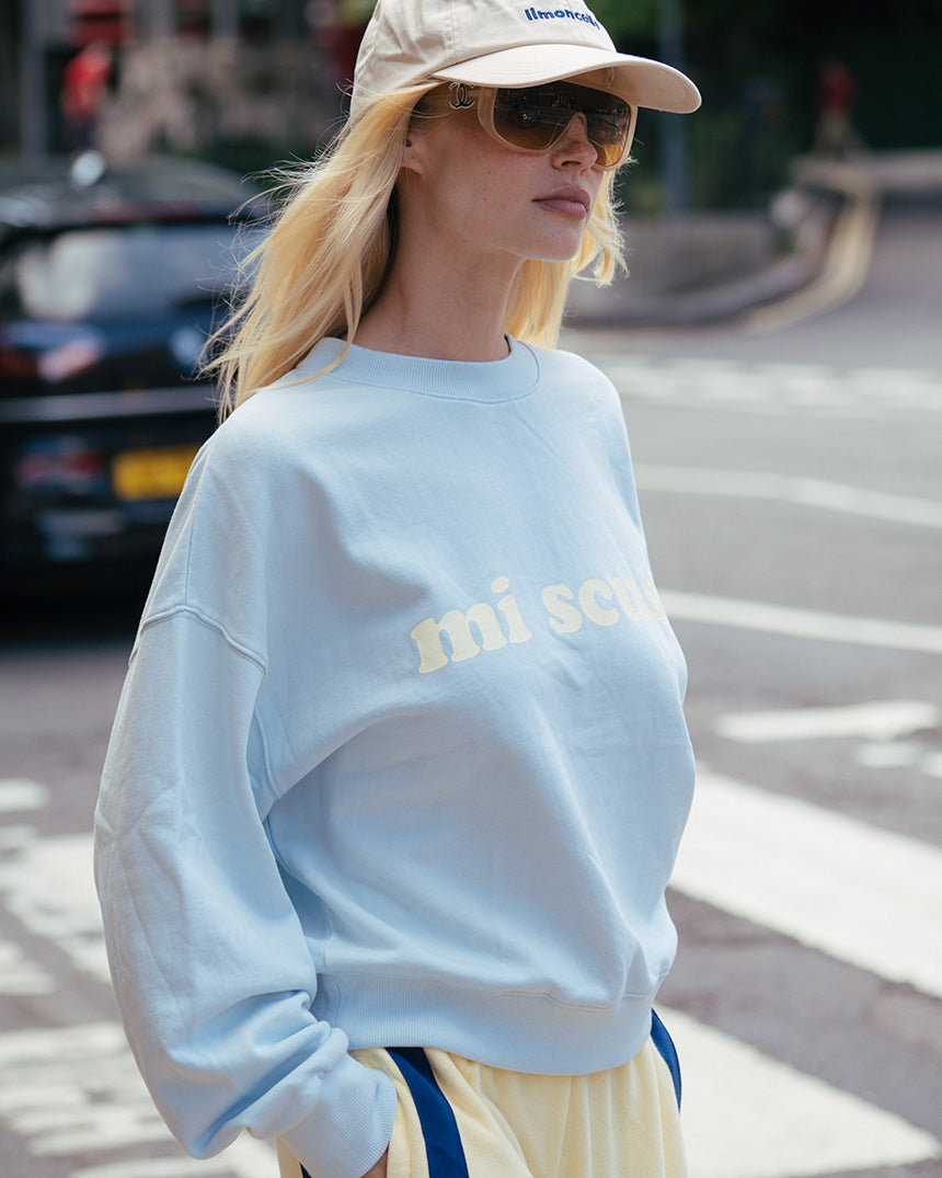 Mi Scusi Sweatshirt Washed Glacier
