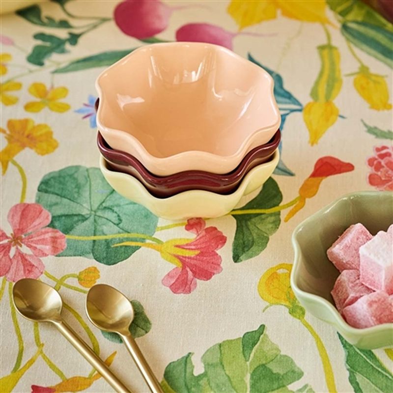 Ruffle Set of 4 Dip Bowls Assorted