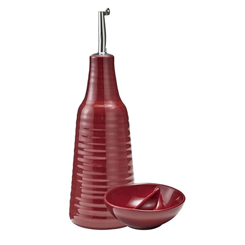 Ottawa Oil Bottle & Salt Dish