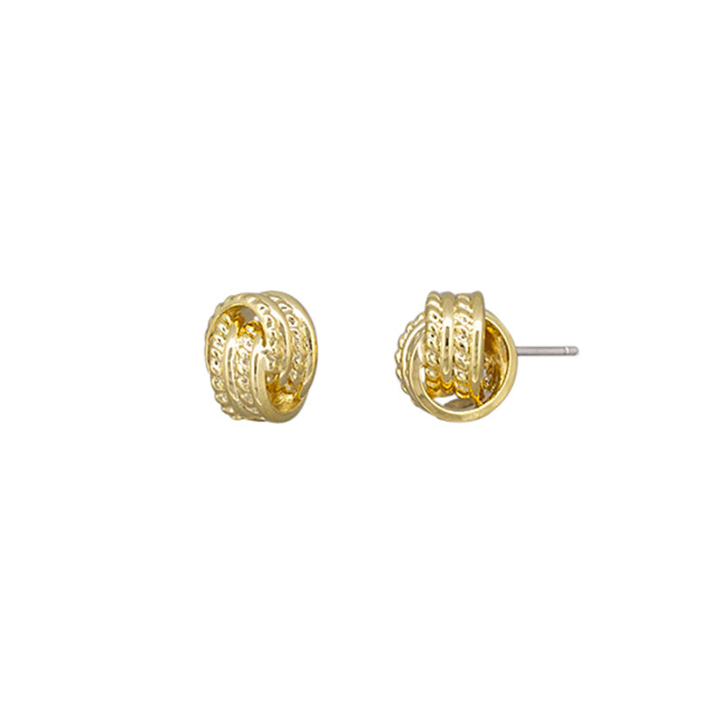 Jocelyn Knot Stud Earring Gold