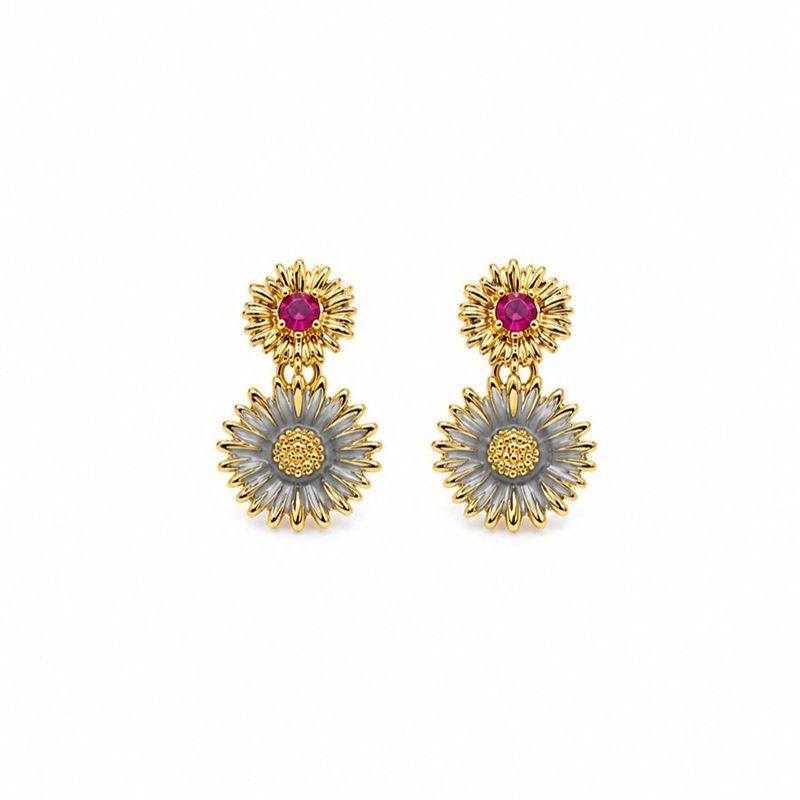 Dixie Flower Colour Stud Earrings