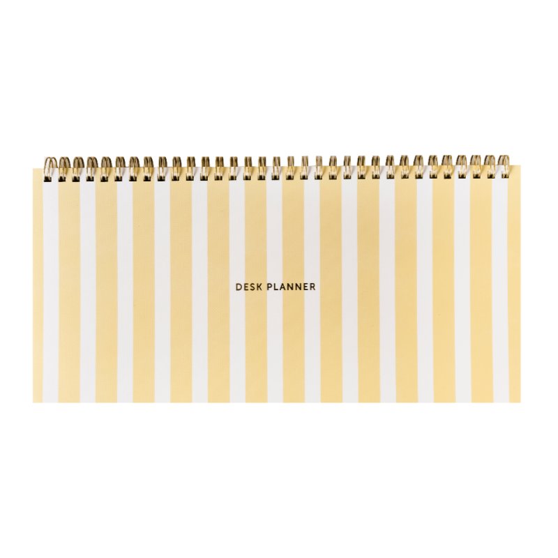 Spiral Deskplanner Yellow Stripes