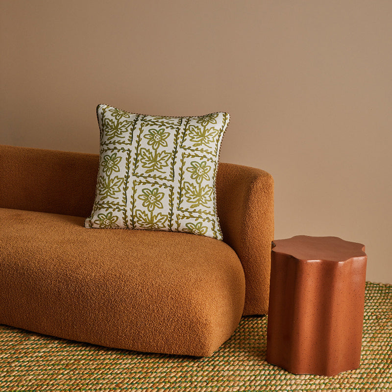 Daisy Olive Cushion 60x60cm