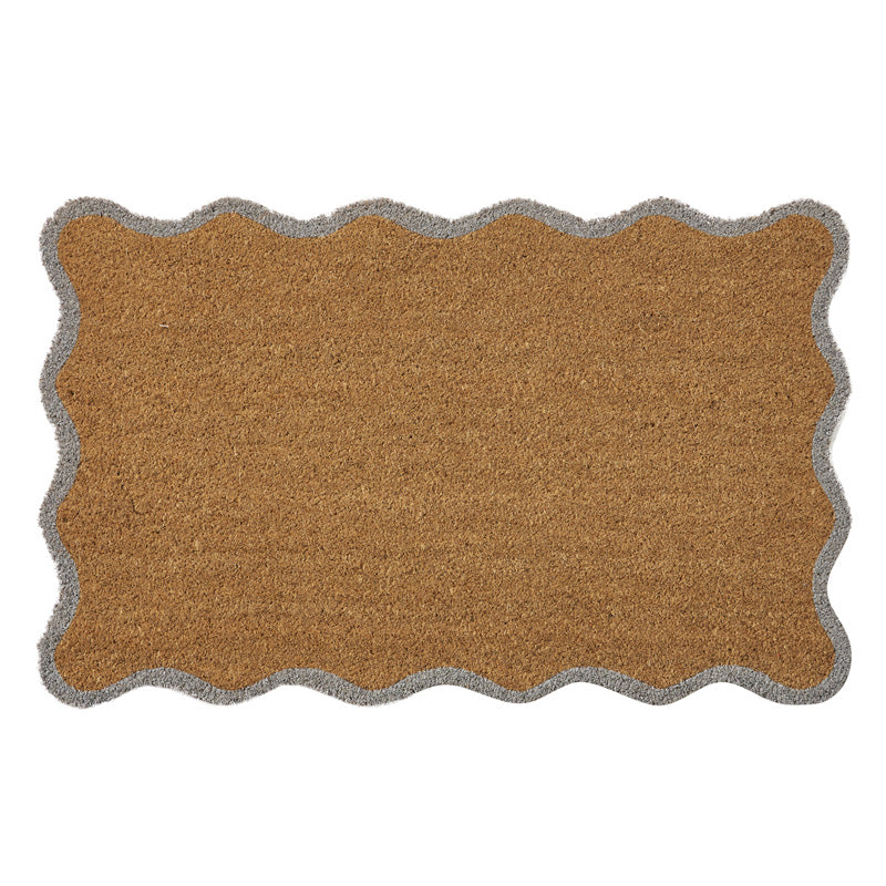 Sona Coir Door Mat Mint Scallop