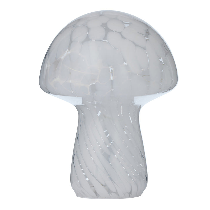 Mushroom Glass LED Lamp White