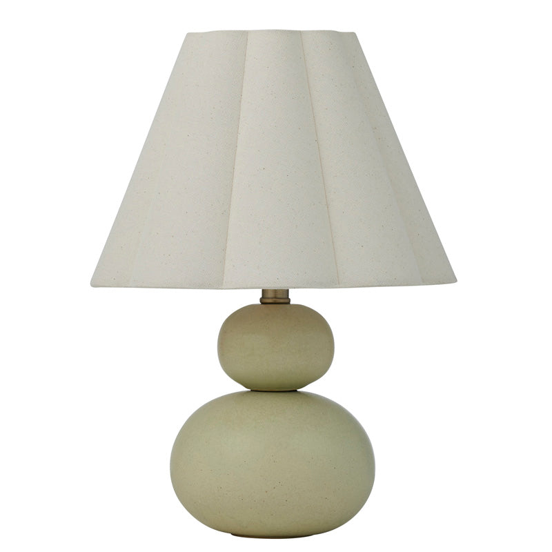 Brady Ceramic Lamp Sage/Ivory