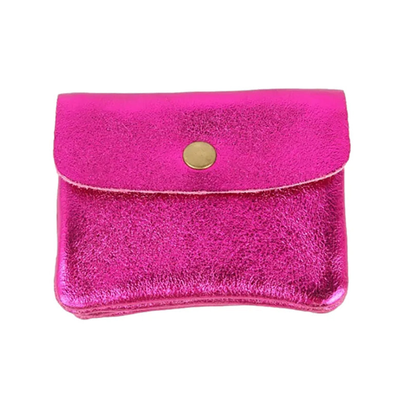 Mini Metallic Wallet Fuchsia