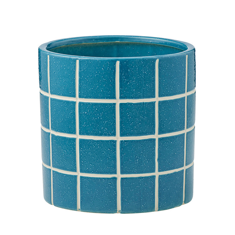 Boyd Ceramic Tile Pot Teal