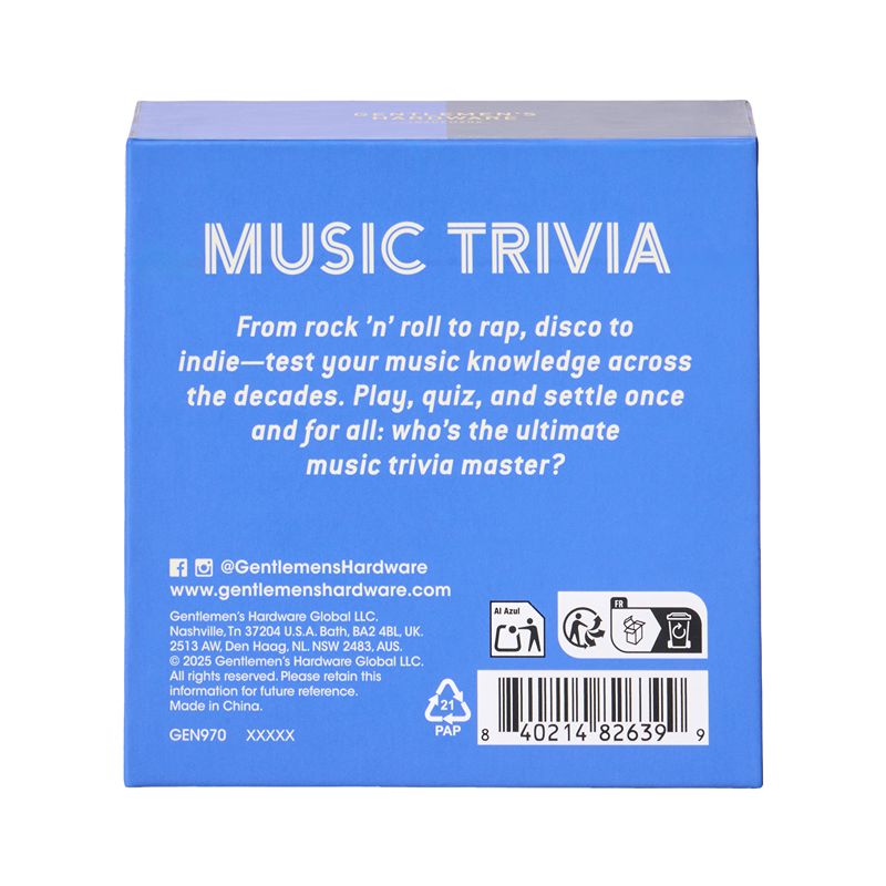 Music Trivia Card Game