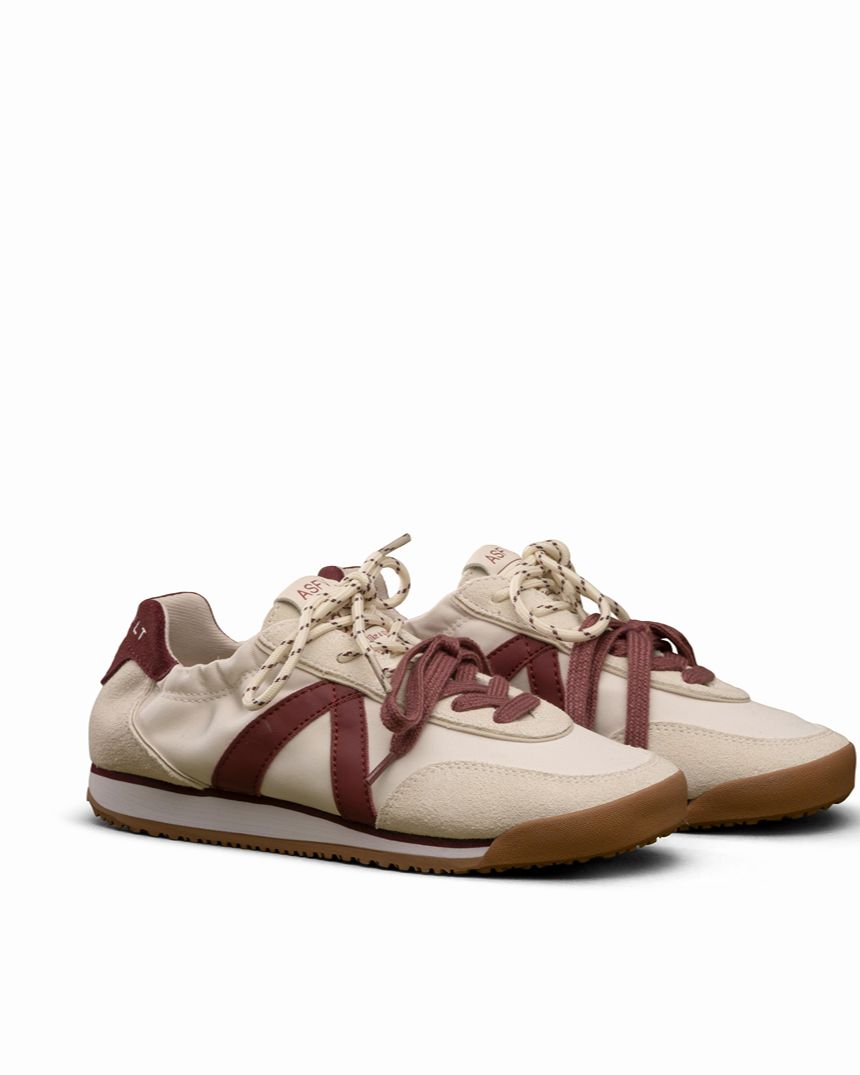 Grace Sneaker Cream Cabernet Satin