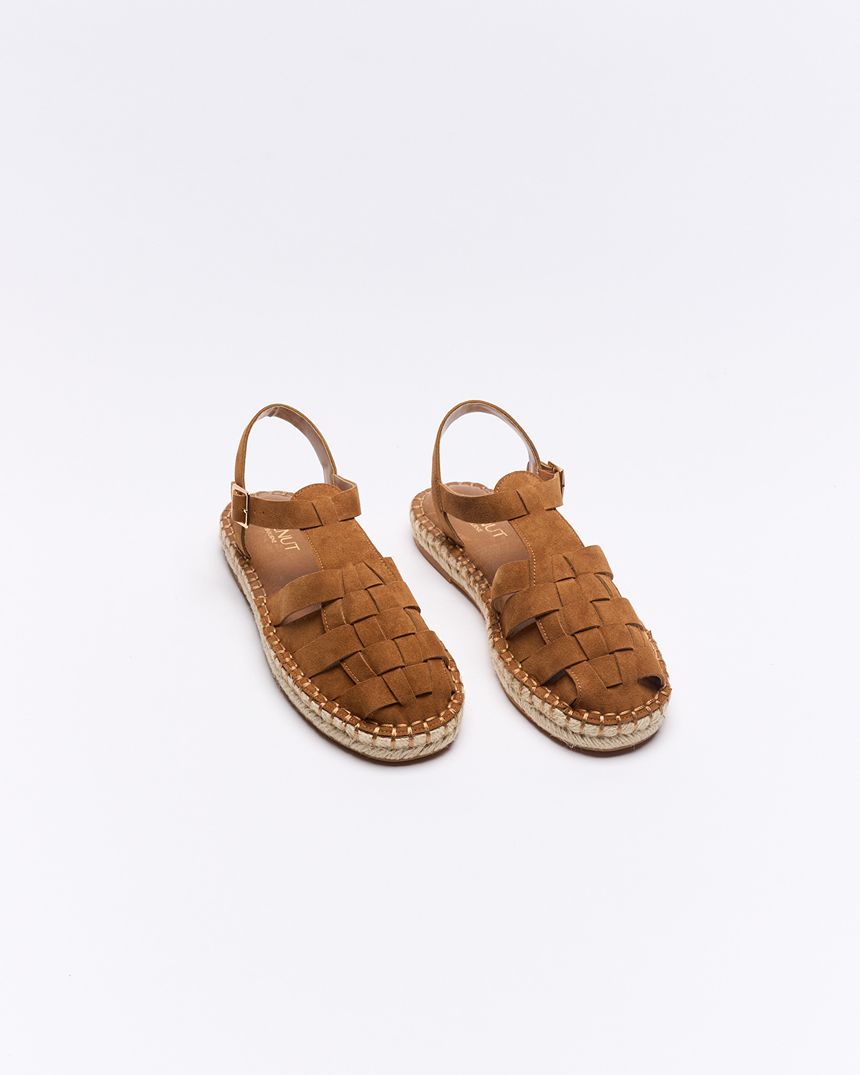 Ginger Leather Espadrille Tan