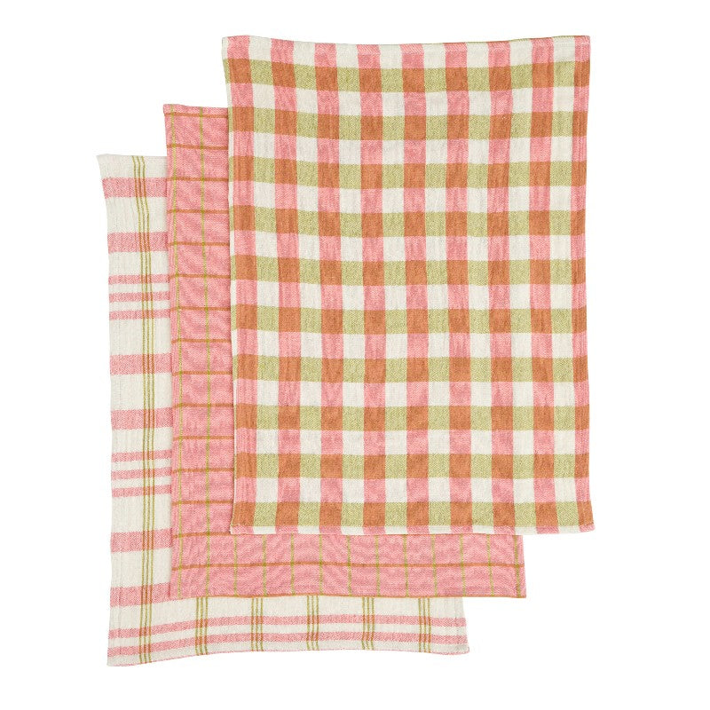 Kit Tea Towels Set of 3 Pink