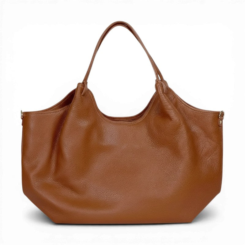 Hector Large Camel Leather Tote Bag