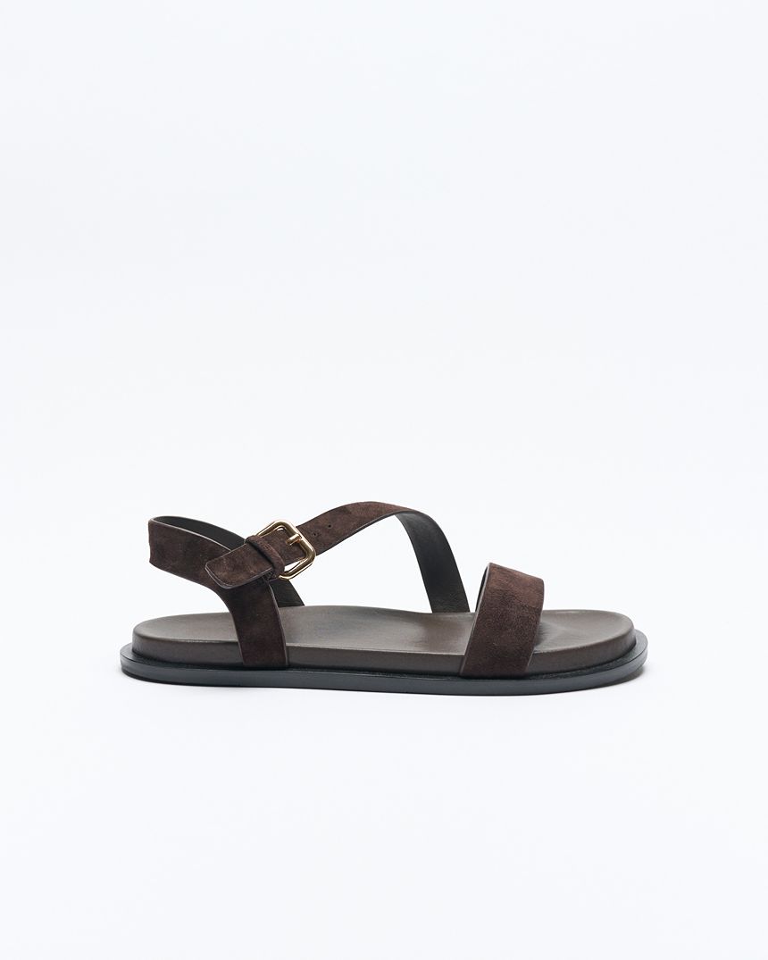 Henny Leather Sandal Chocolate Brown