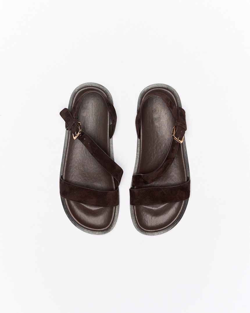 Henny Leather Sandal Chocolate Brown
