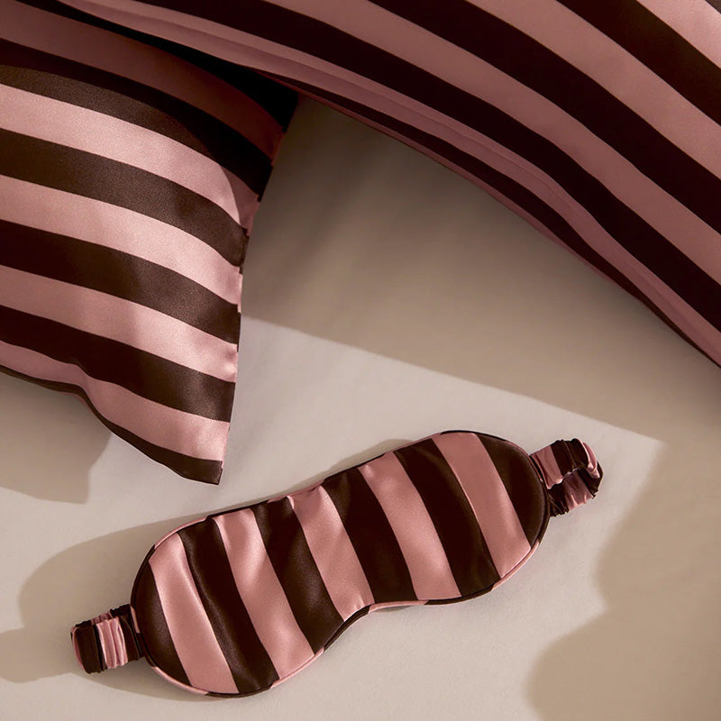 Silk Pillowcase Rocky Road Stripes