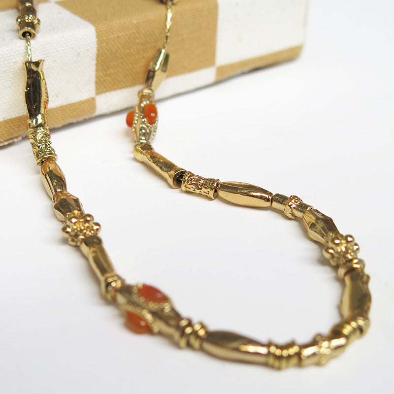 Kali Cabochon Necklace Amber