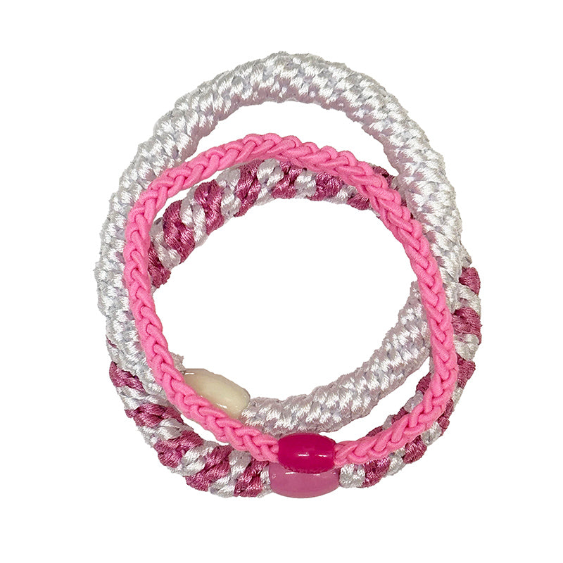 Bungalow X3 Beeyoo Set of 3 Hairbands Pink/White