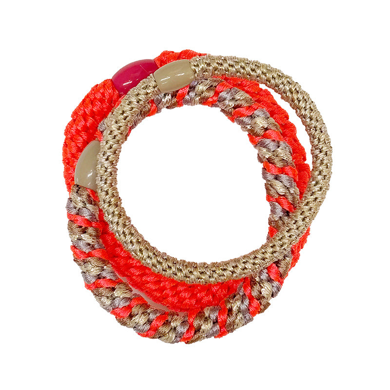 Bungalow X3 Beeyoo Set of 3 Hairbands Neon Pink