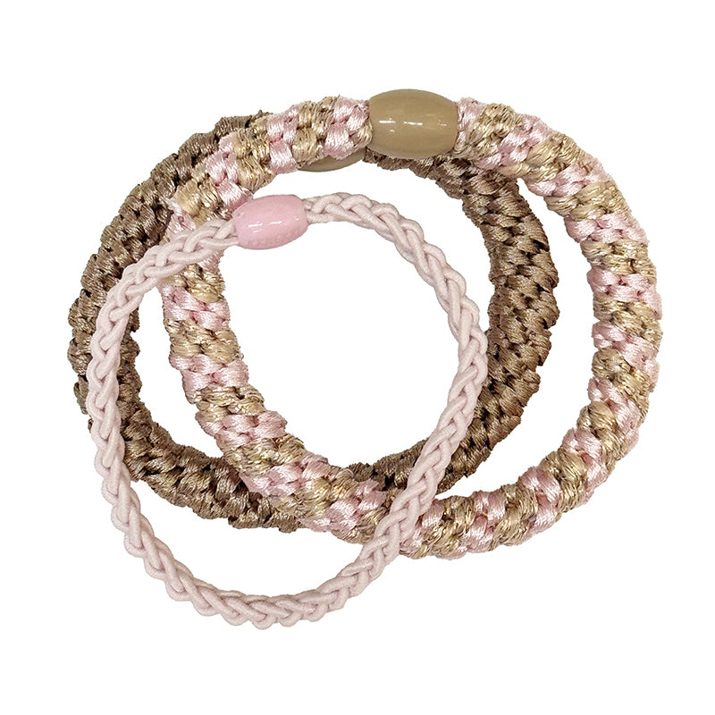 Bungalow X3 Beeyoo Set of 3 Hairbands Beige/Pink