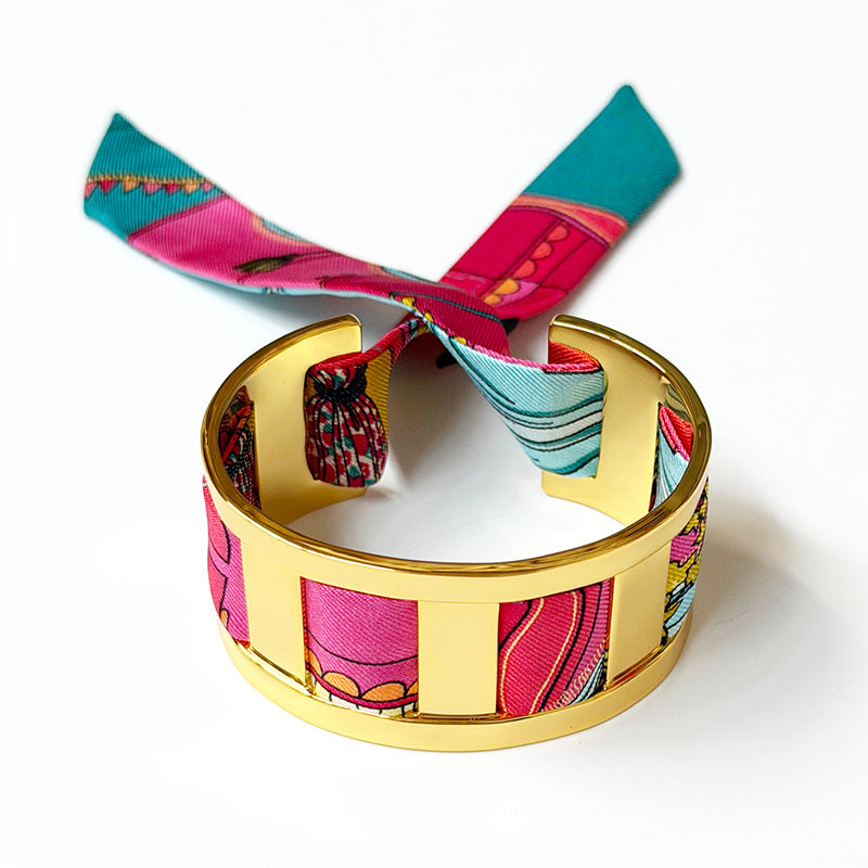 JMA Cuff with 2cm Address Unknown Silk Twill