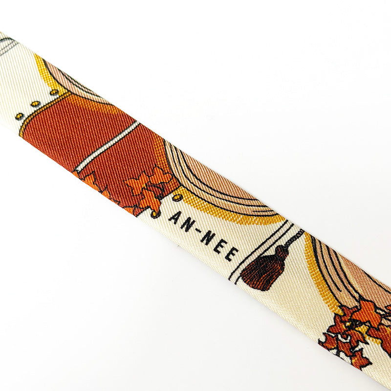 Silk Twill 2cm Salon Terracotta + Brown