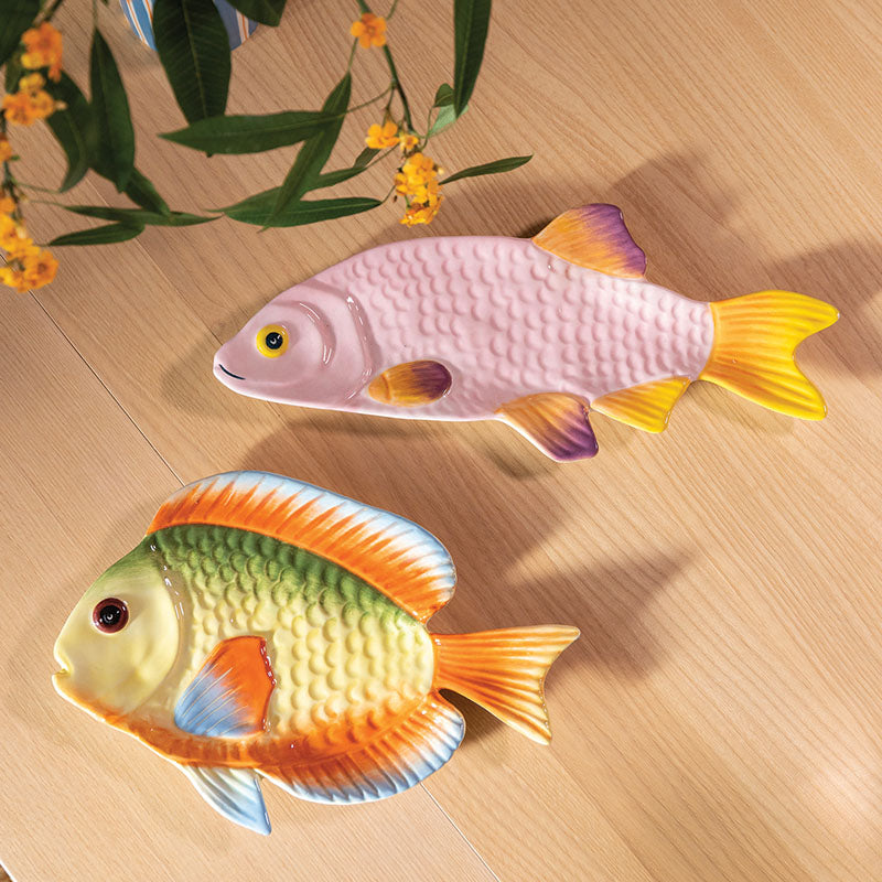 Snapper Fish Plate Pink
