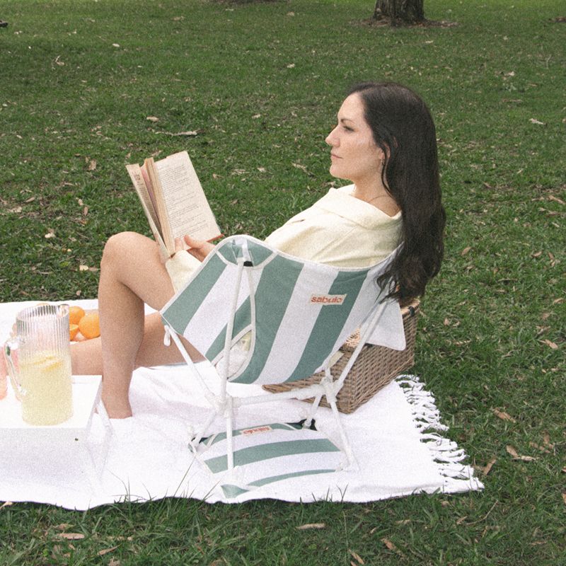 Sabulo Beach Chair Sage Stripe
