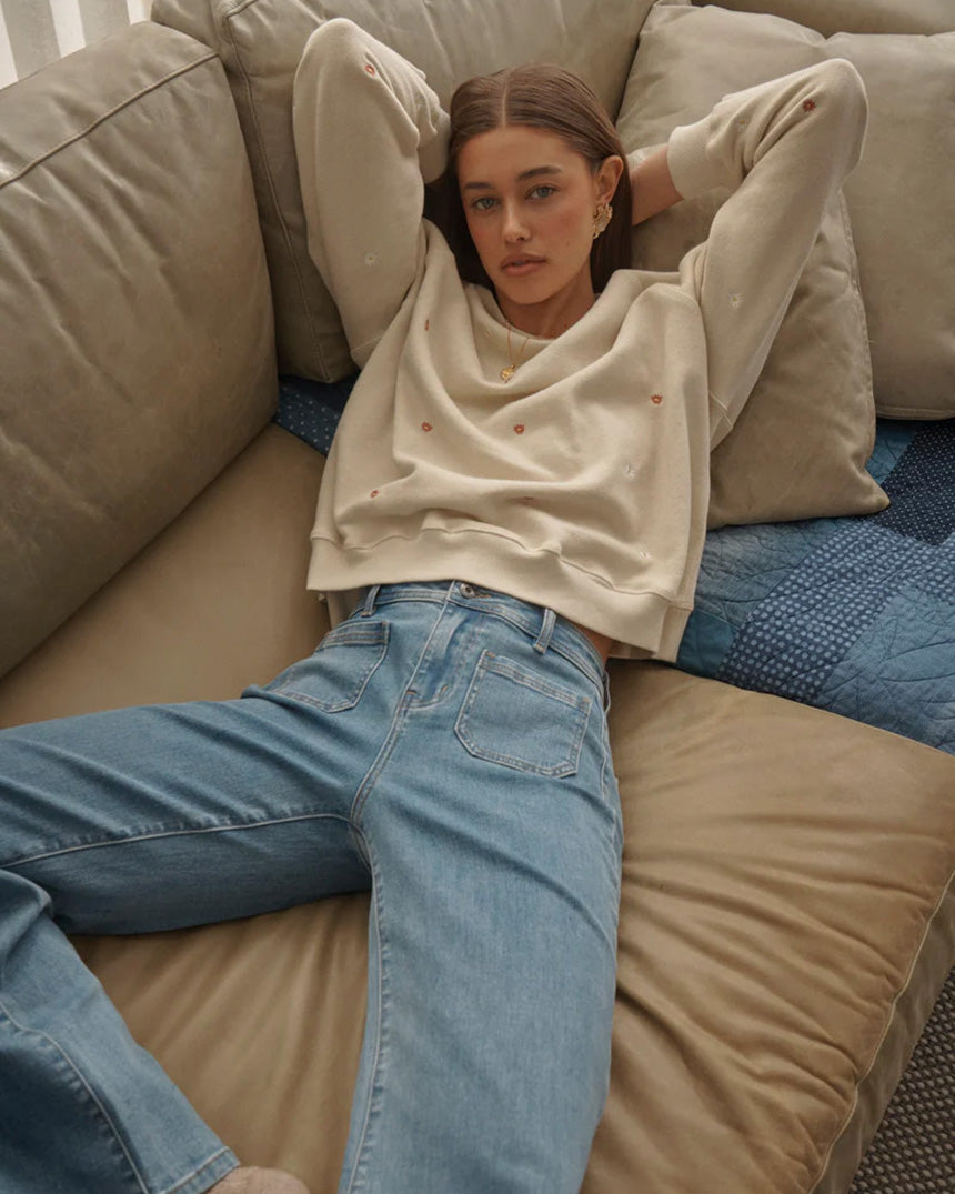 Patti Sweatshirt Daisy Vanilla