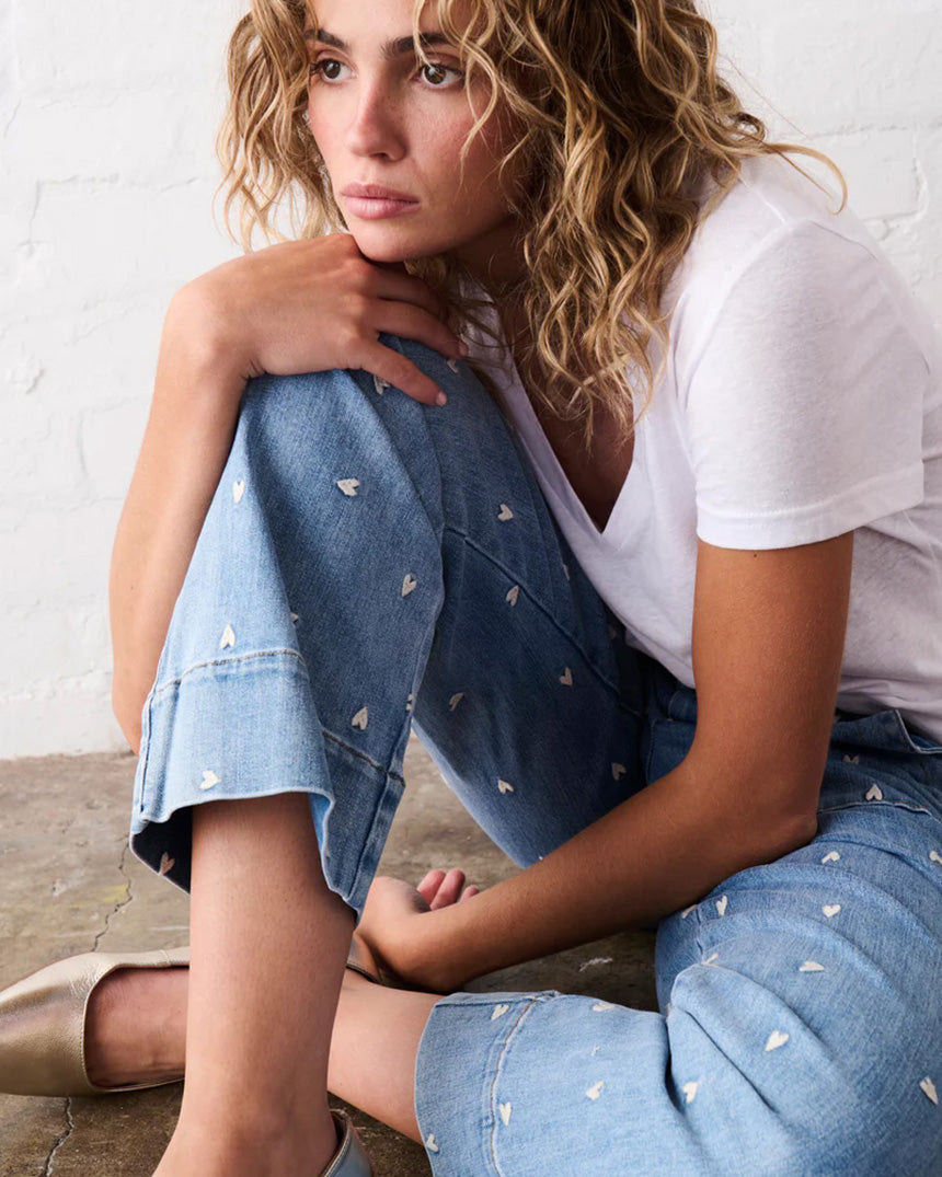 Celeste Jeans Hearts 70s Blue