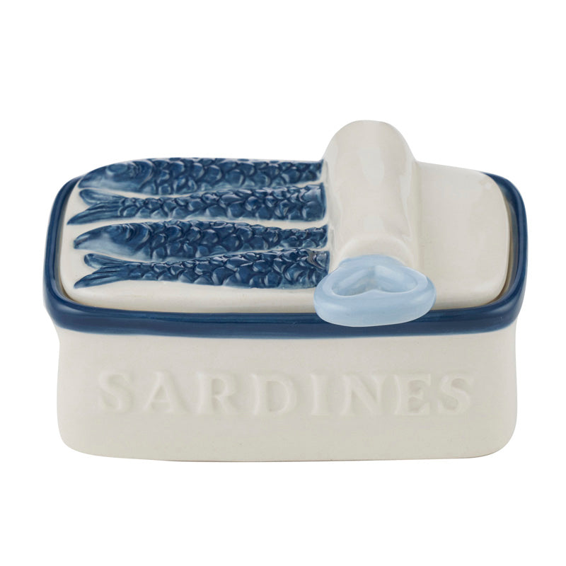 Sardine Tin Ceramic Trinket Box