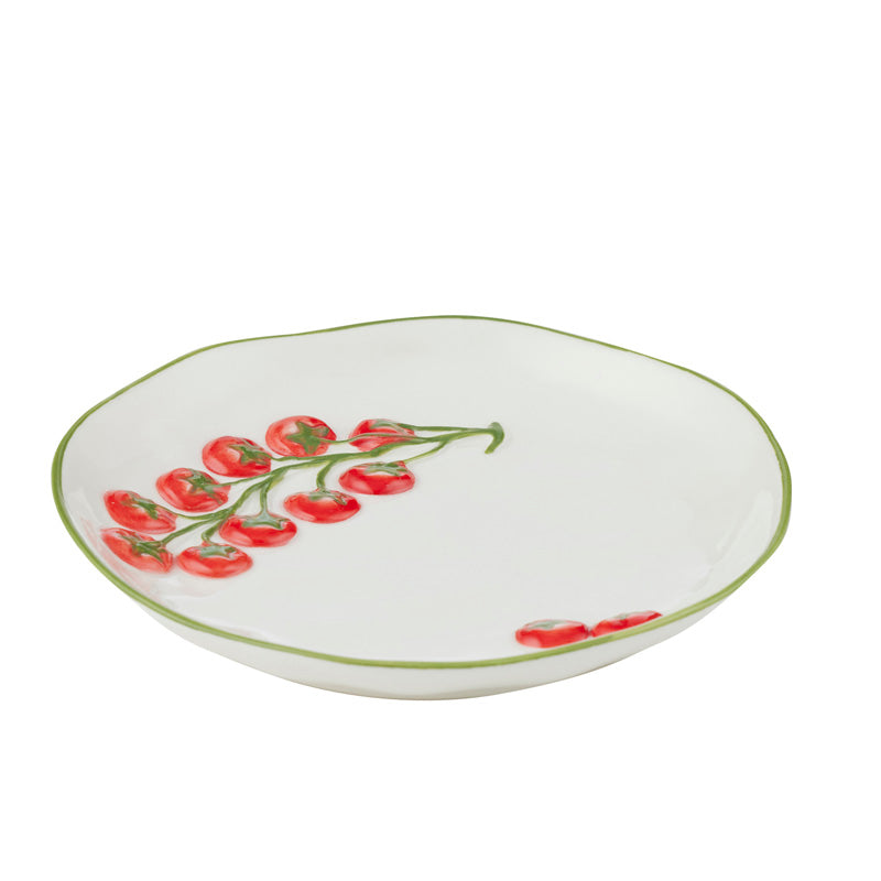 Pomodoro White Ceramic Plate