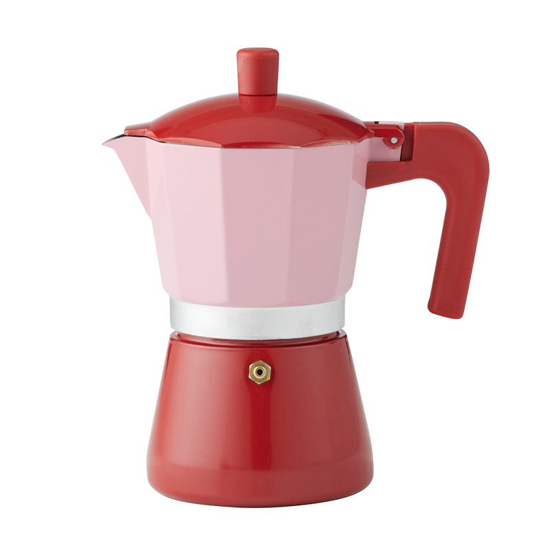 Nero Stovetop Espresso Maker Pink/Red