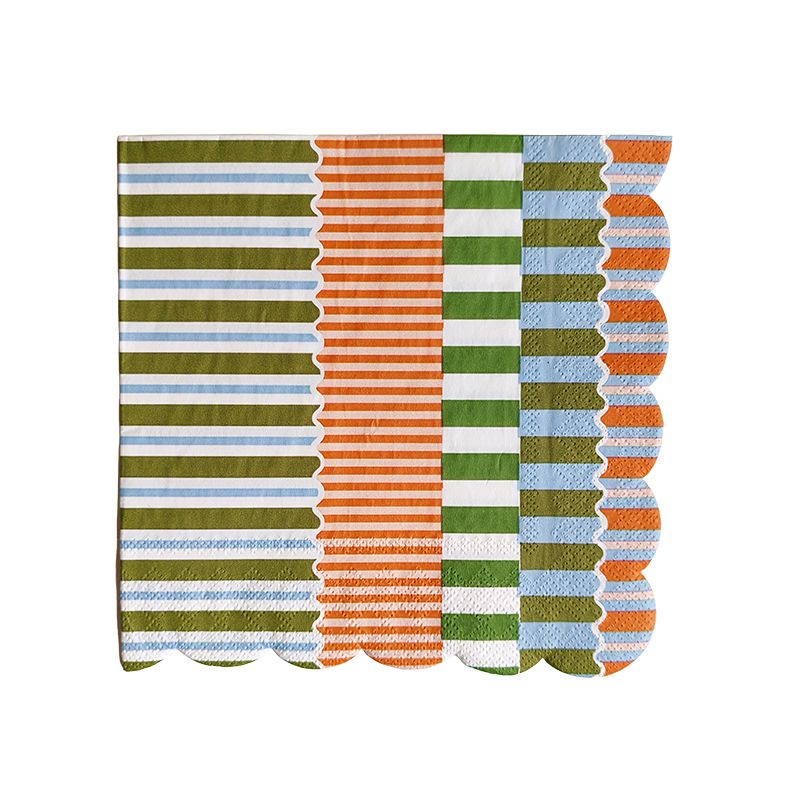Verano Multi Stripe Paper Napkins Pack of 20