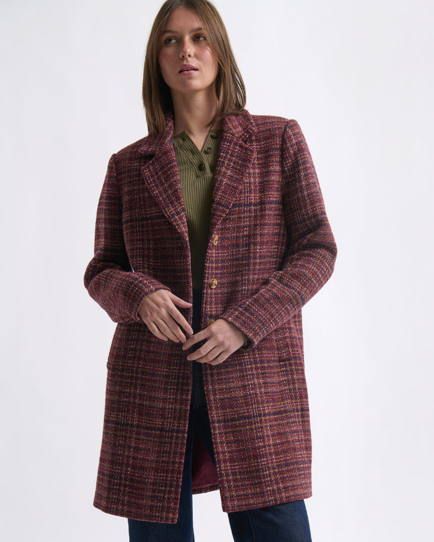 Kari Coat Speckled Pink