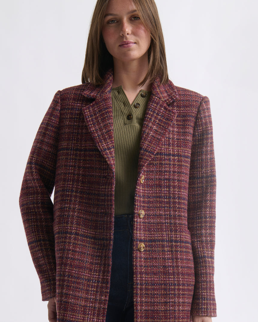 Kari Coat Speckled Pink