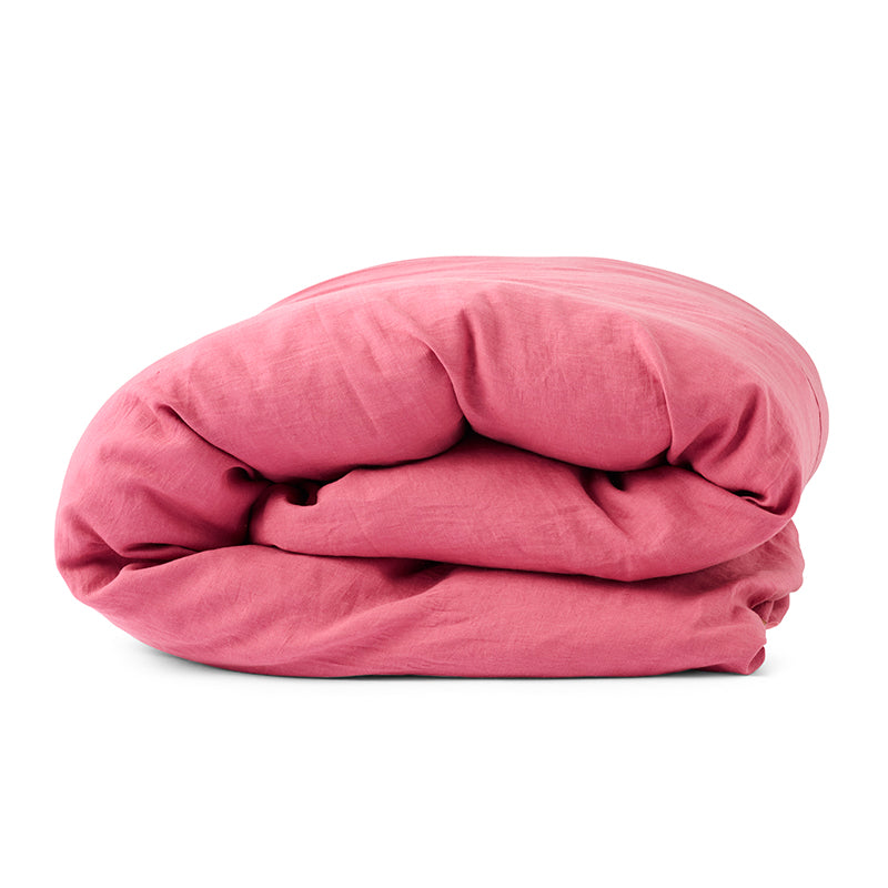 Baroque Rose Sorbet Reversible Linen Quilt Cover