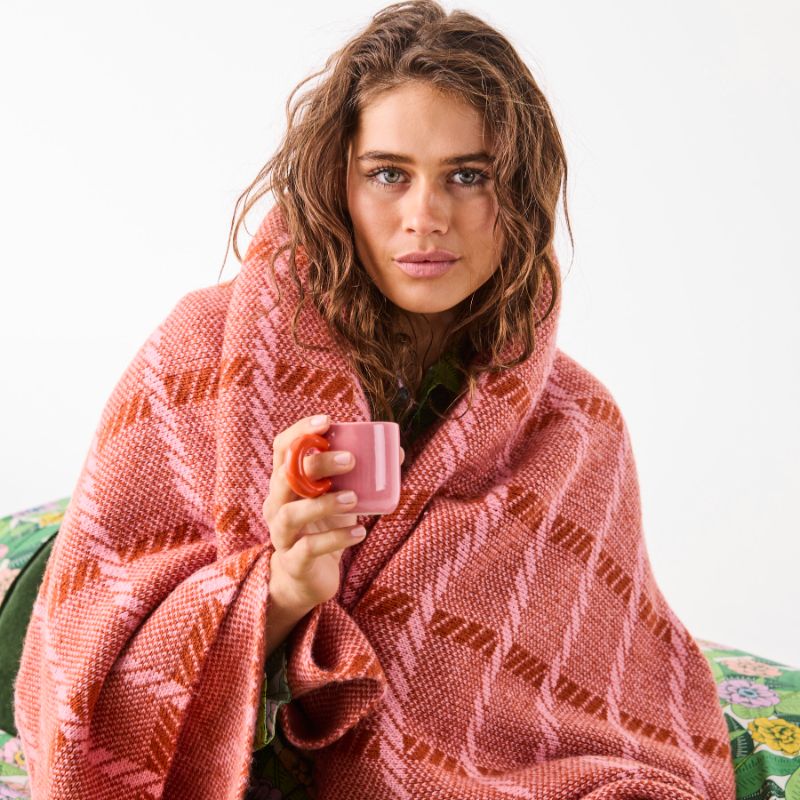 Creme Brulee Check Blanket