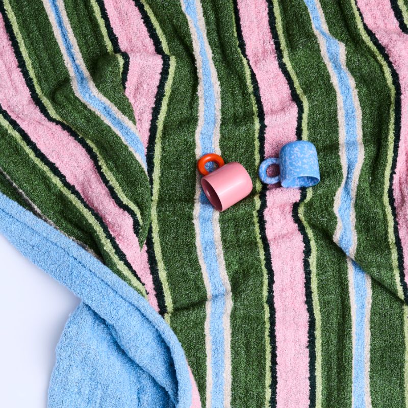 Cactus Stripe Boucle Blanket
