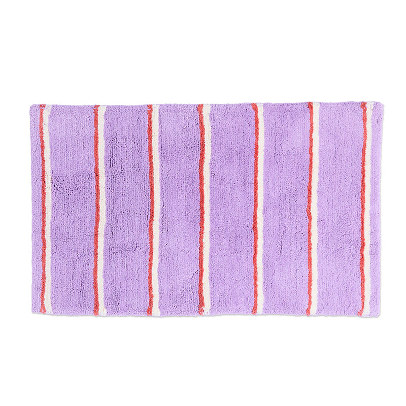 Lavender Field Stripe Bath Mat