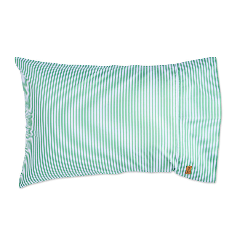 Tarragon Stripe Cotton Pillowcases Set of 2